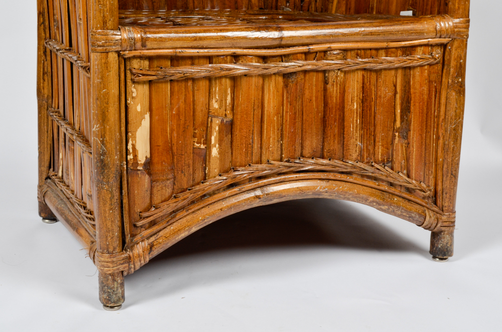 Vintage Bamboo Fan Back Chair