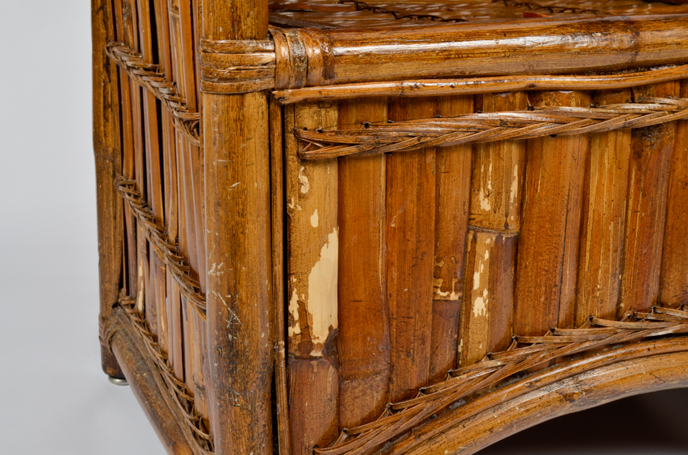 Vintage Bamboo Fan Back Chair