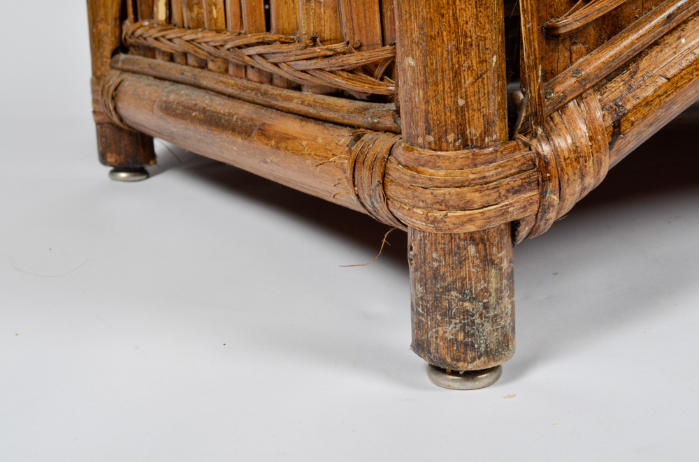 Vintage Bamboo Fan Back Chair