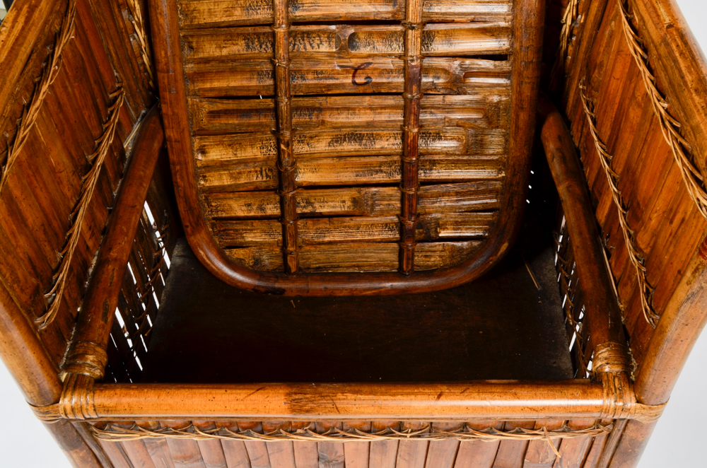 Vintage Bamboo Fan Back Chair