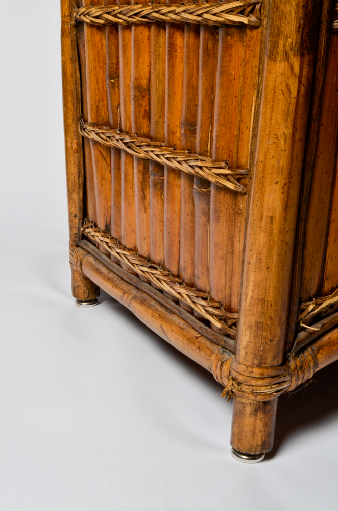 Vintage Bamboo Fan Back Chair