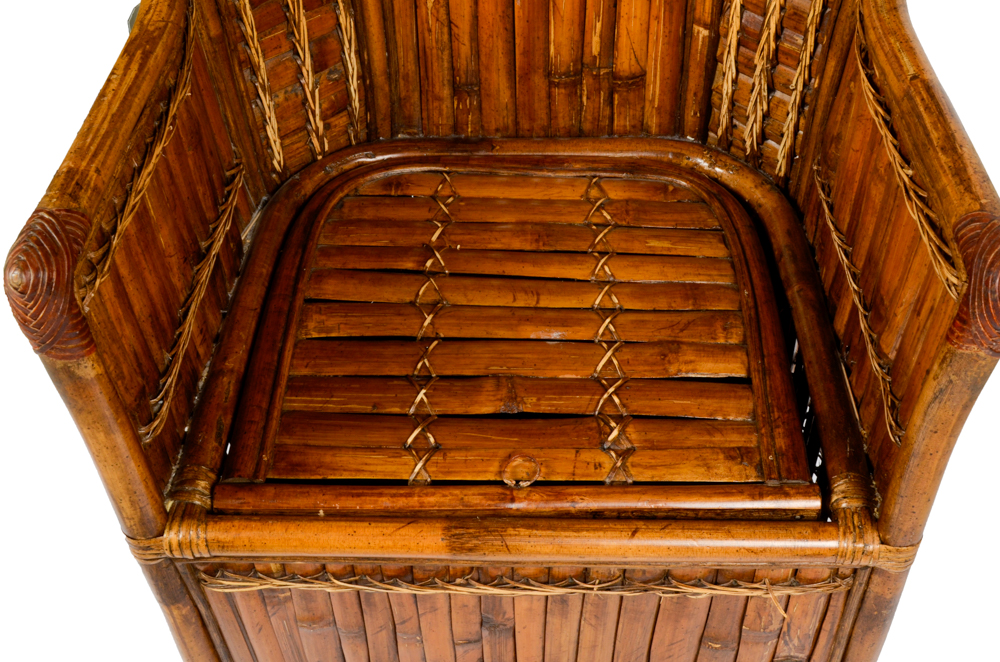 Vintage Bamboo Fan Back Chair