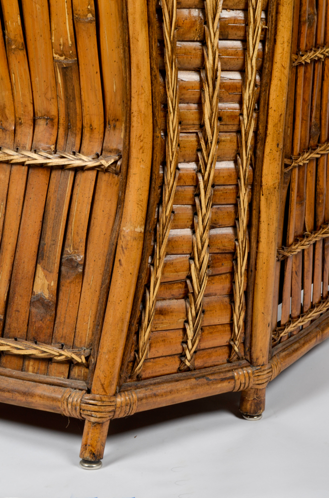 Vintage Bamboo Fan Back Chair