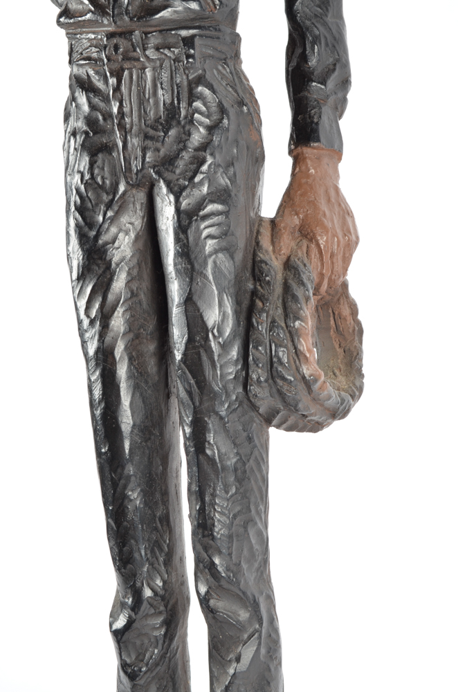 Cast Metal Cowboy Sculpture