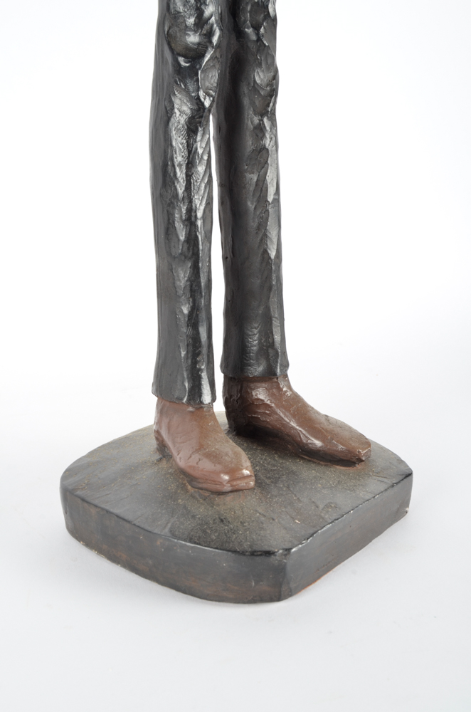 Cast Metal Cowboy Sculpture