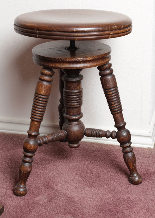 Antique Adler Reed or Pump Organ and Stool