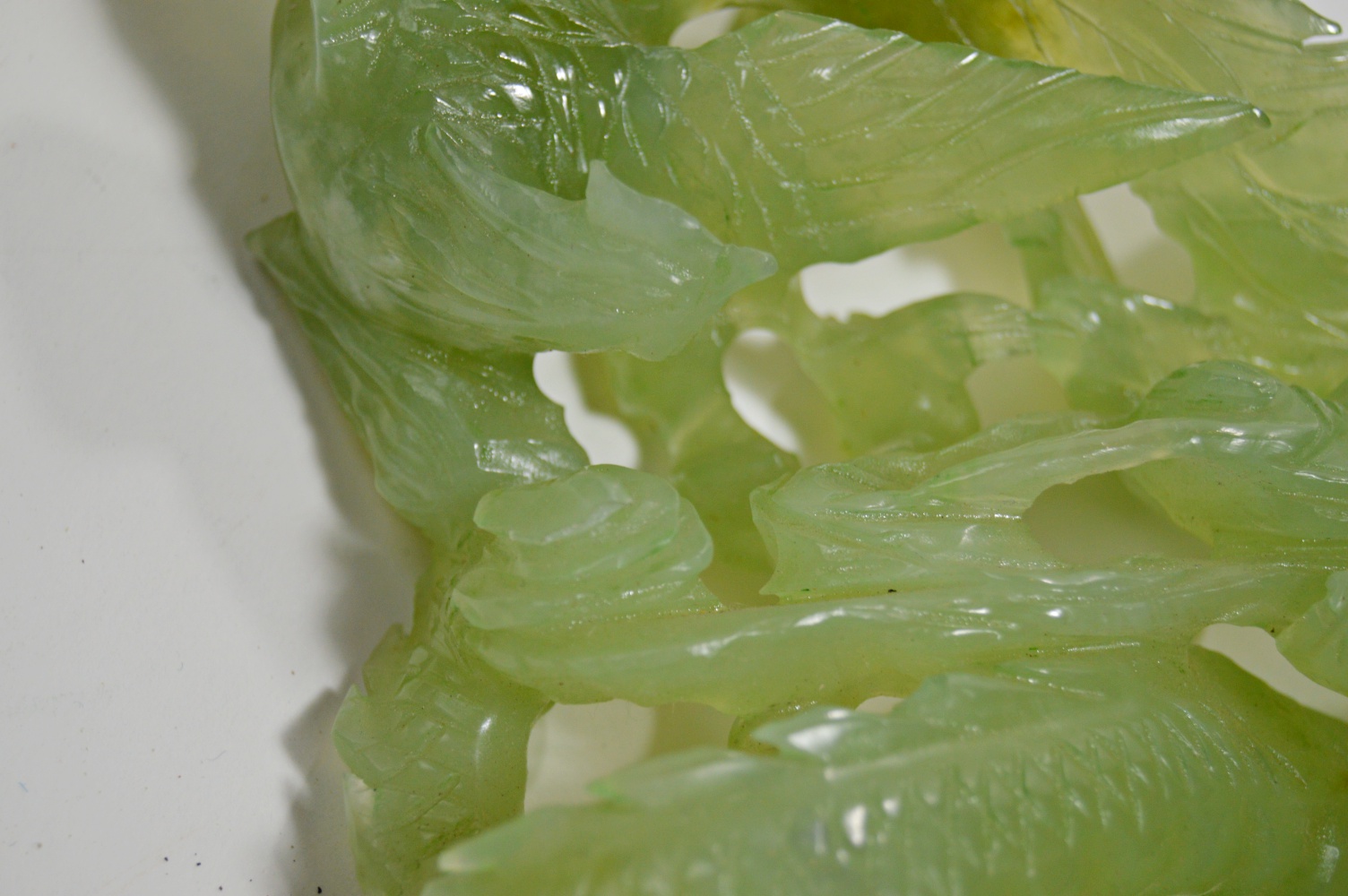 Chinese Carved Nephrite Jade Tone Dragon Figurine