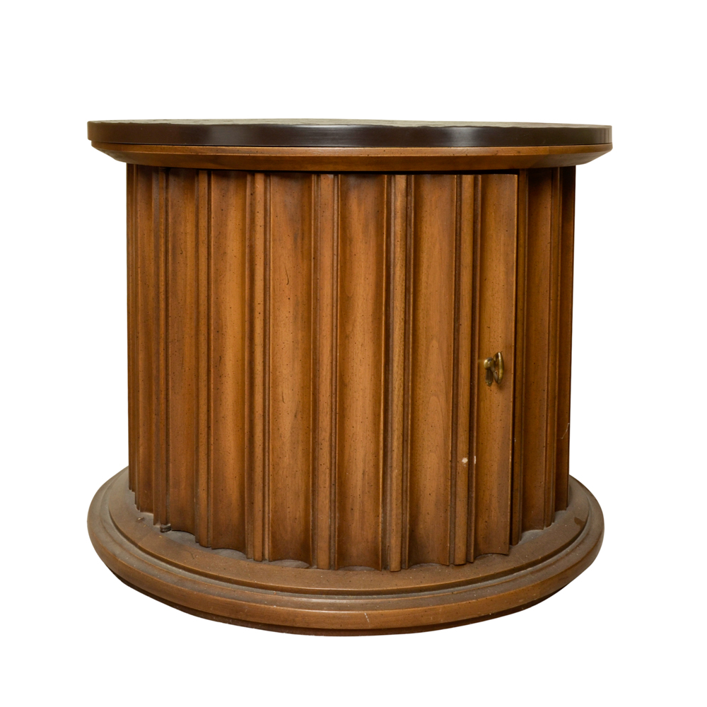 Round End Table Cabinet