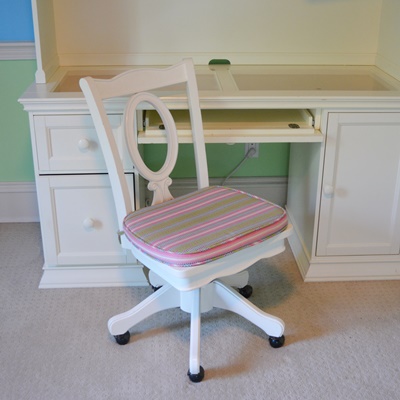 Pottery Barn White Desk, Hutch, and Swivel Chair