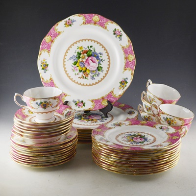 Royal Albert "Lady Carlyle" Bone China Dinnerware Set of Six
