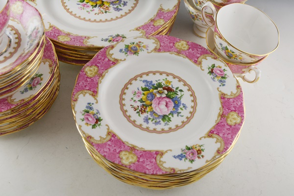 Royal Albert "Lady Carlyle" Bone China Dinnerware Set of Six