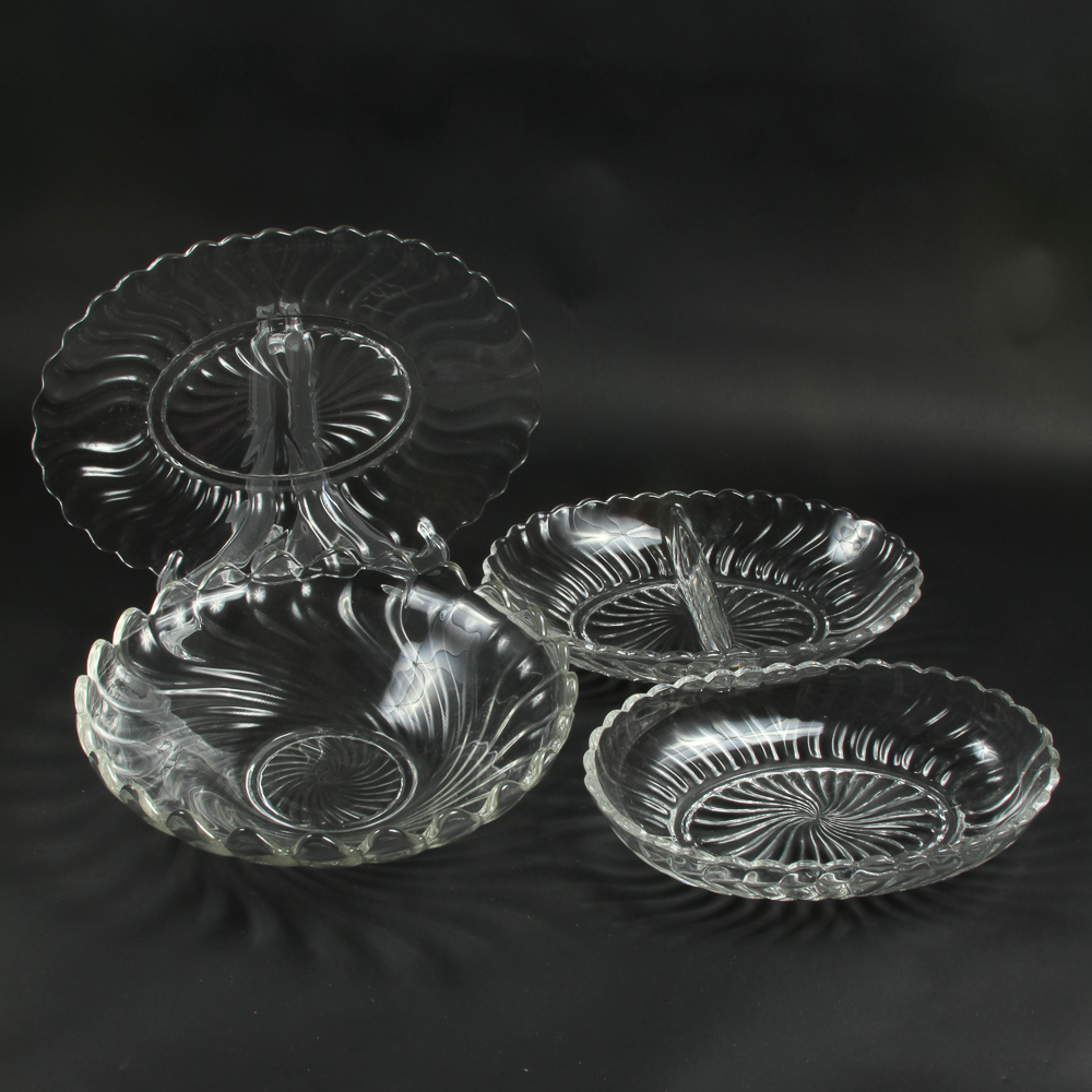 Vintage Fostoria "Colony" Serving Piece Set