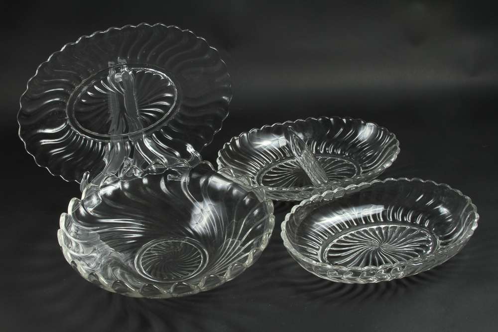 Vintage Fostoria "Colony" Serving Piece Set