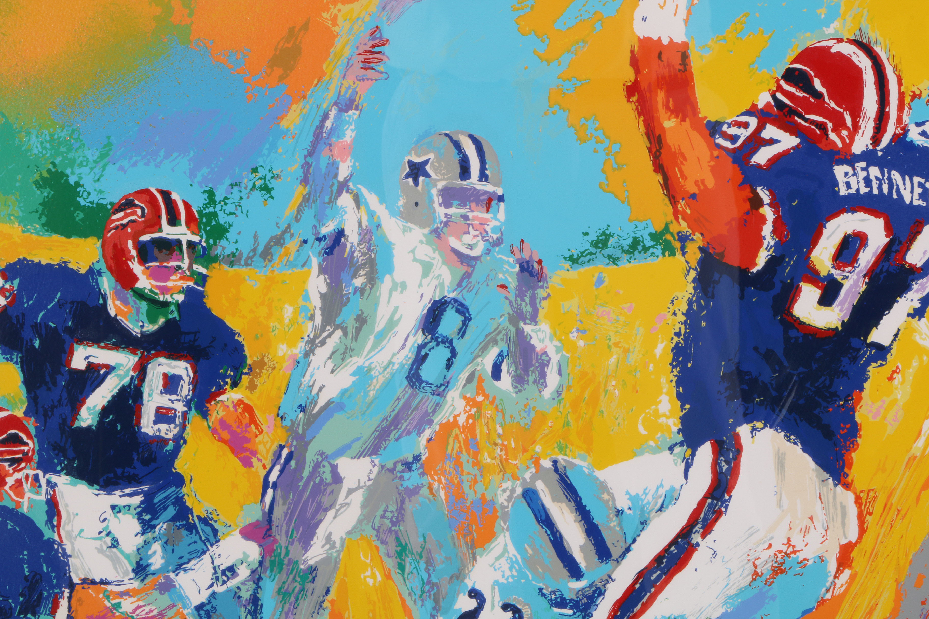 LeRoy Neiman Signed Limited Edition Serigraph "Cowboys - Bills Superbowl"