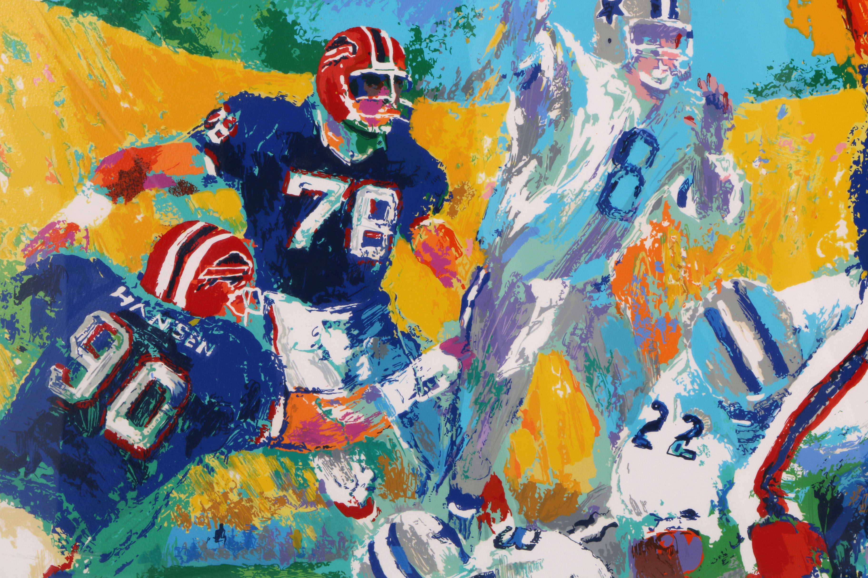 LeRoy Neiman Signed Limited Edition Serigraph "Cowboys - Bills Superbowl"