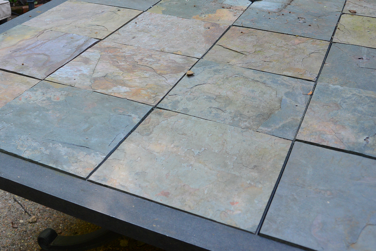 Custom Designed Stone Top Patio Dining Table
