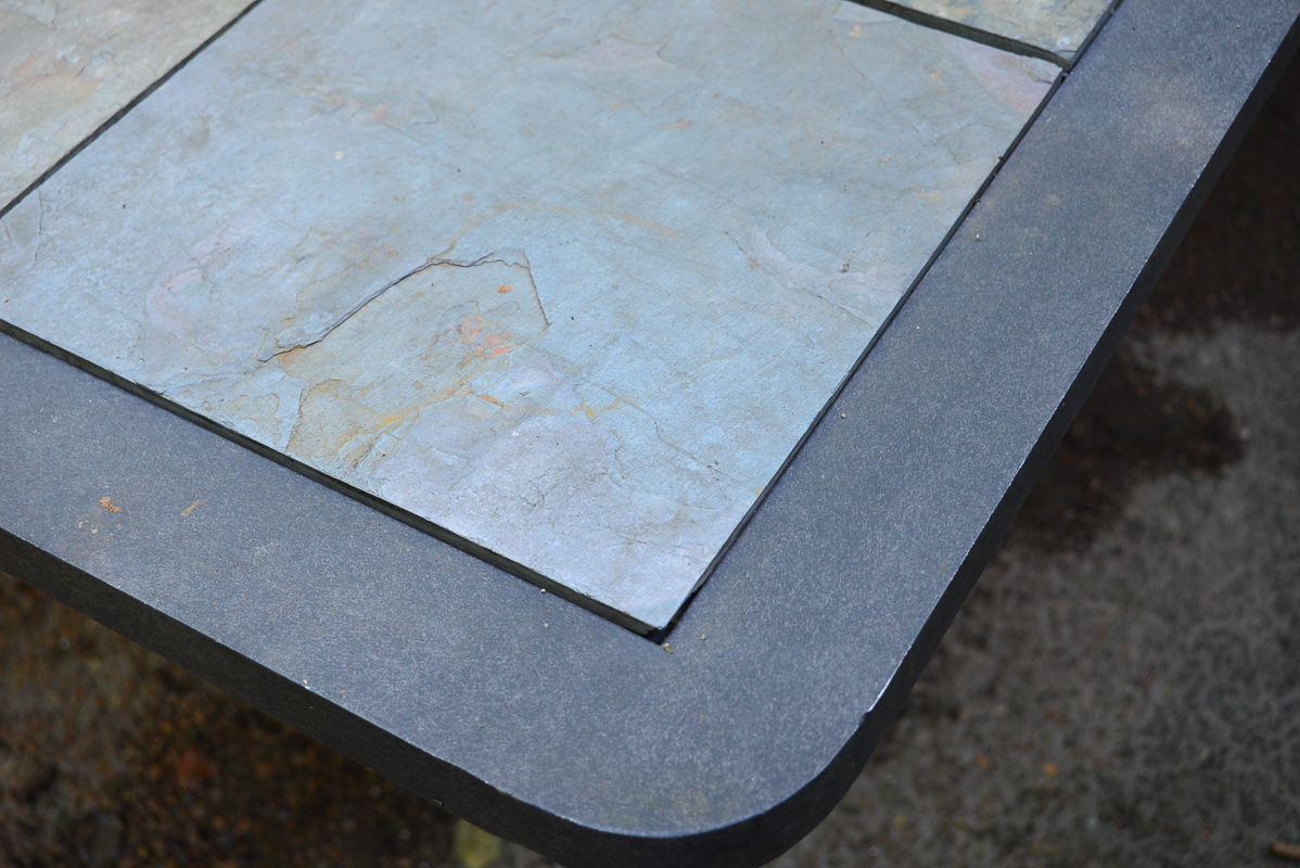 Custom Designed Stone Top Patio Dining Table