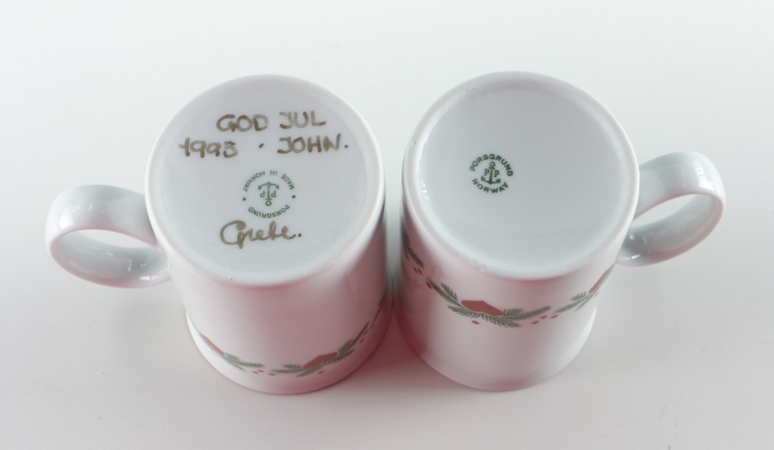 Porsgrund Norwegian Christmas China Including Designer Signed Pieces