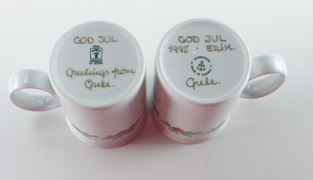 Porsgrund Norwegian Christmas China Including Designer Signed Pieces