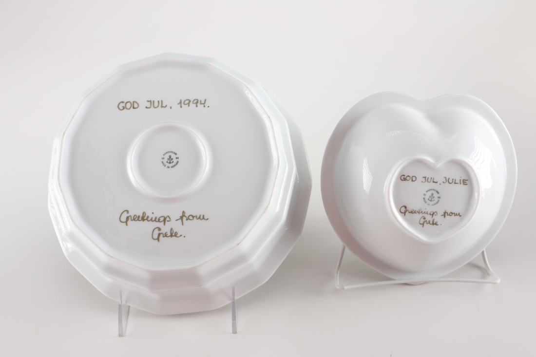 Porsgrund Norwegian Christmas China Including Designer Signed Pieces