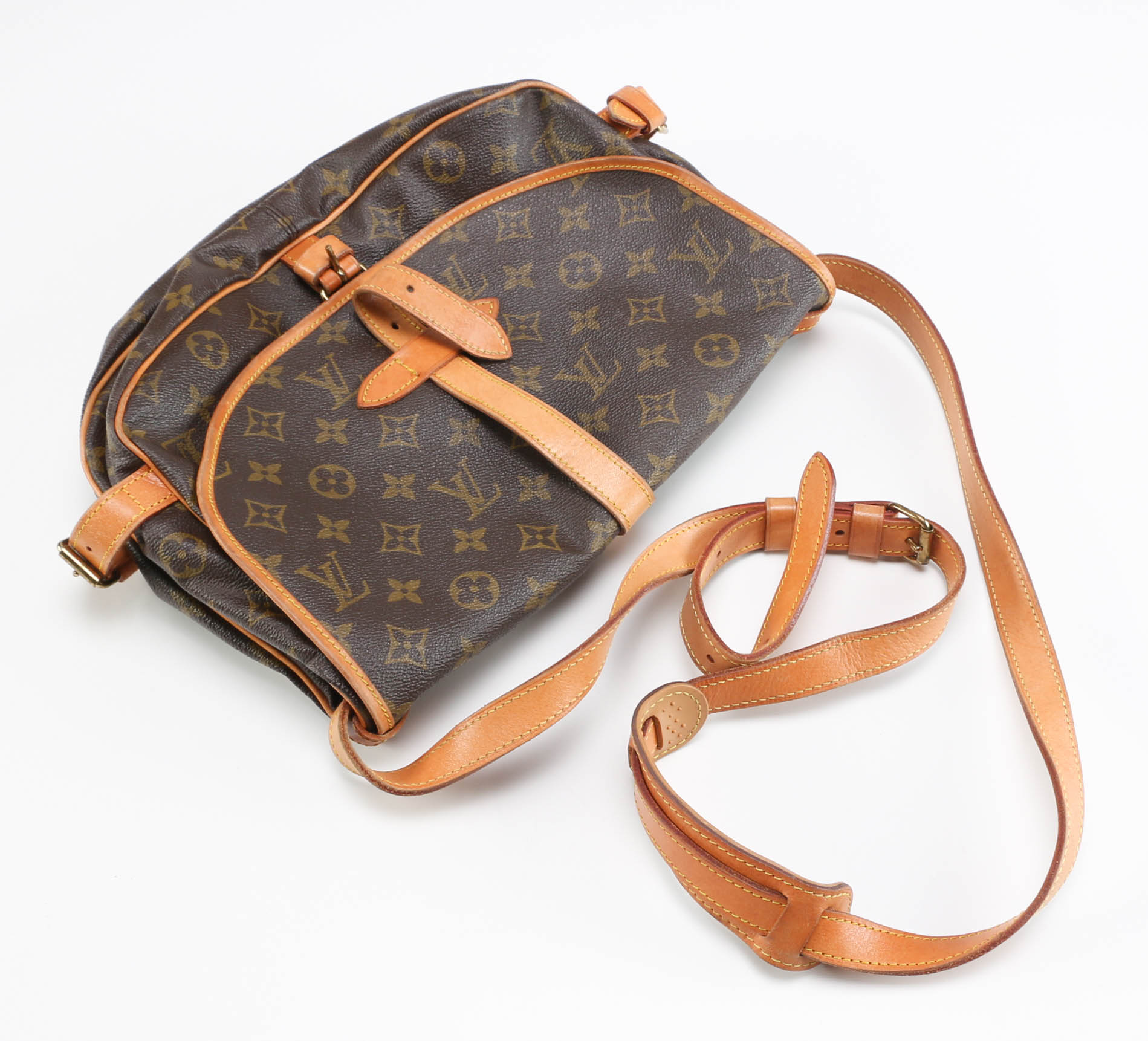 Circa 1980s Louis Vuitton Monogram Saumur Bag