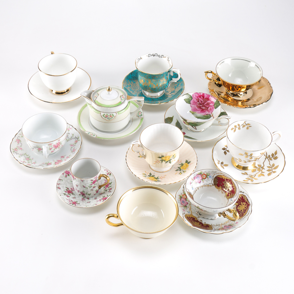 Assemblage of Porcelain Tea Ware Featuring Vintage Nippon