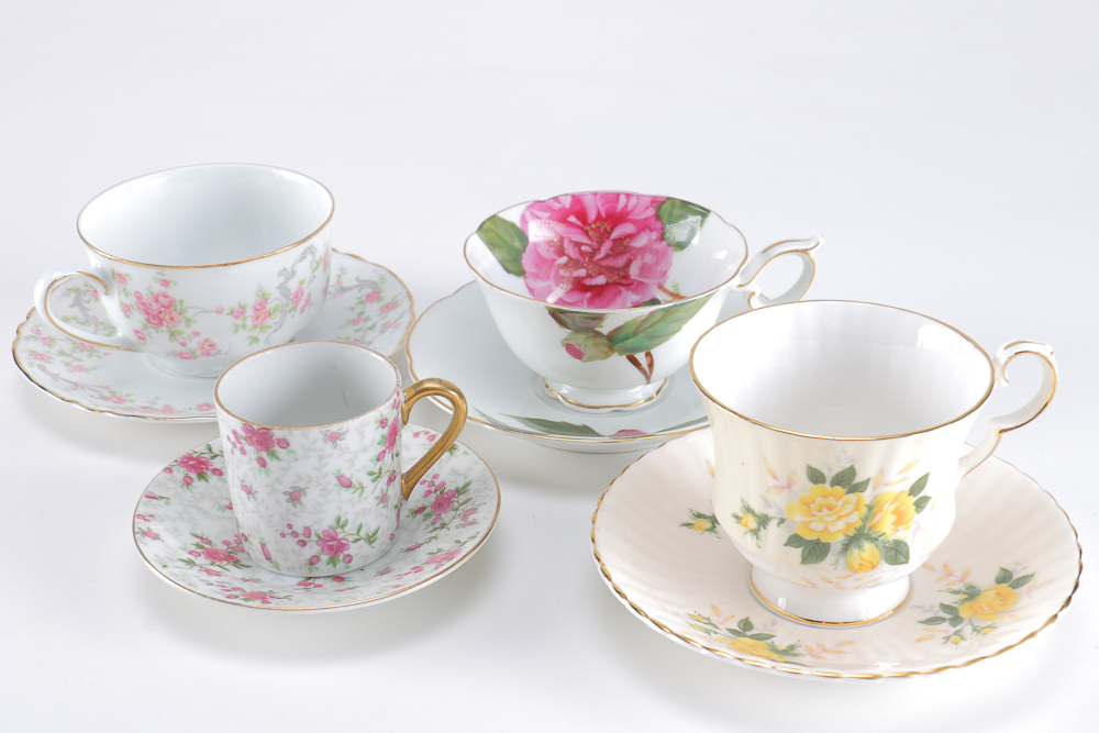 Assemblage of Porcelain Tea Ware Featuring Vintage Nippon