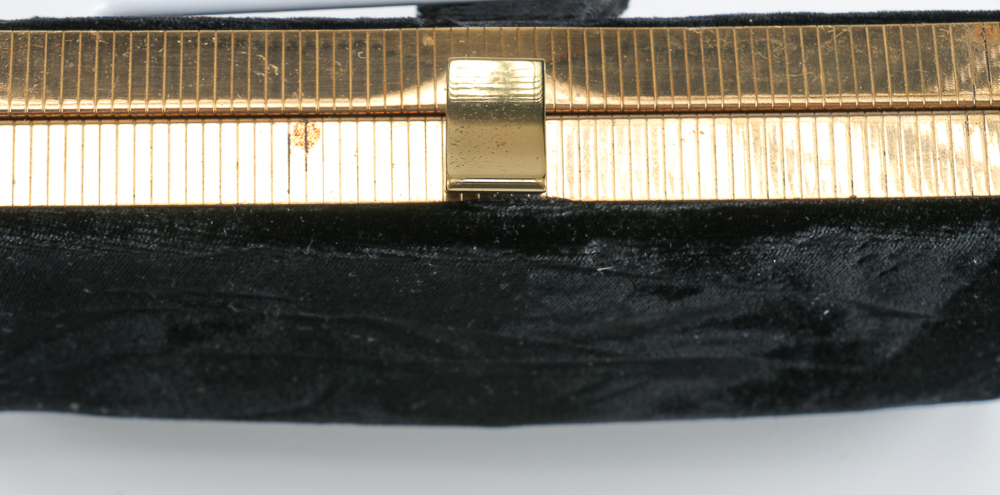 Vintage Makeup Palette Compact and Black Velvet Purse