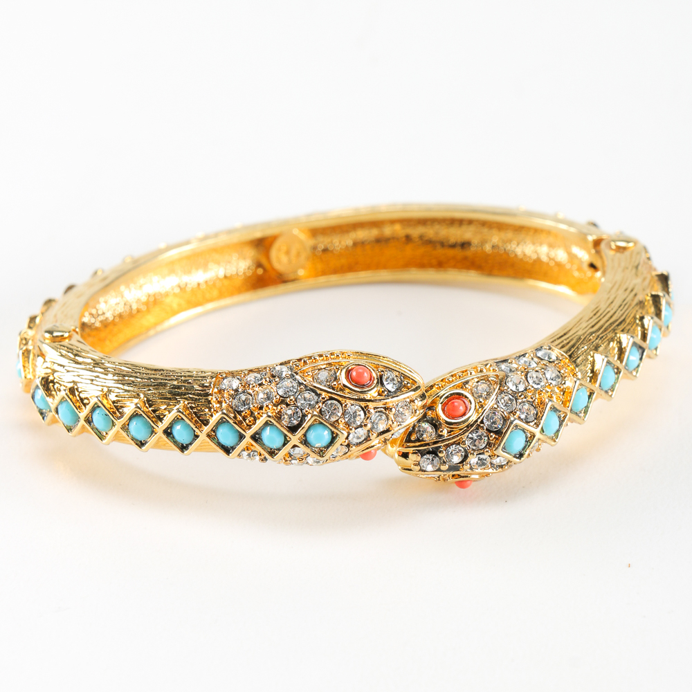 Costume Cuff Bracelet with Double-Headed Snake