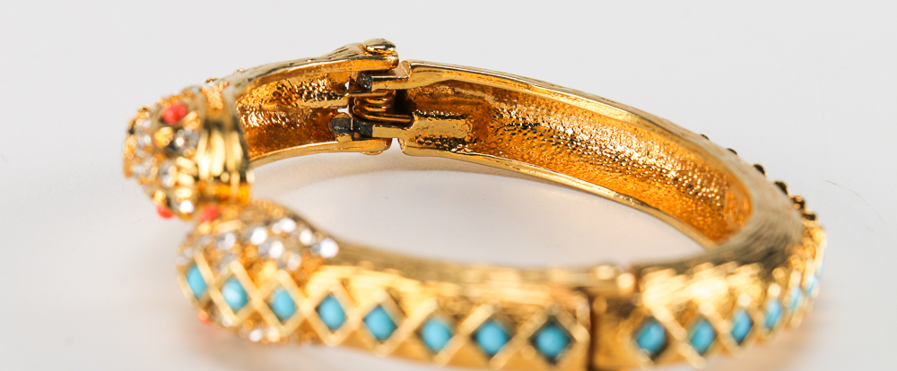 Costume Cuff Bracelet with Double-Headed Snake