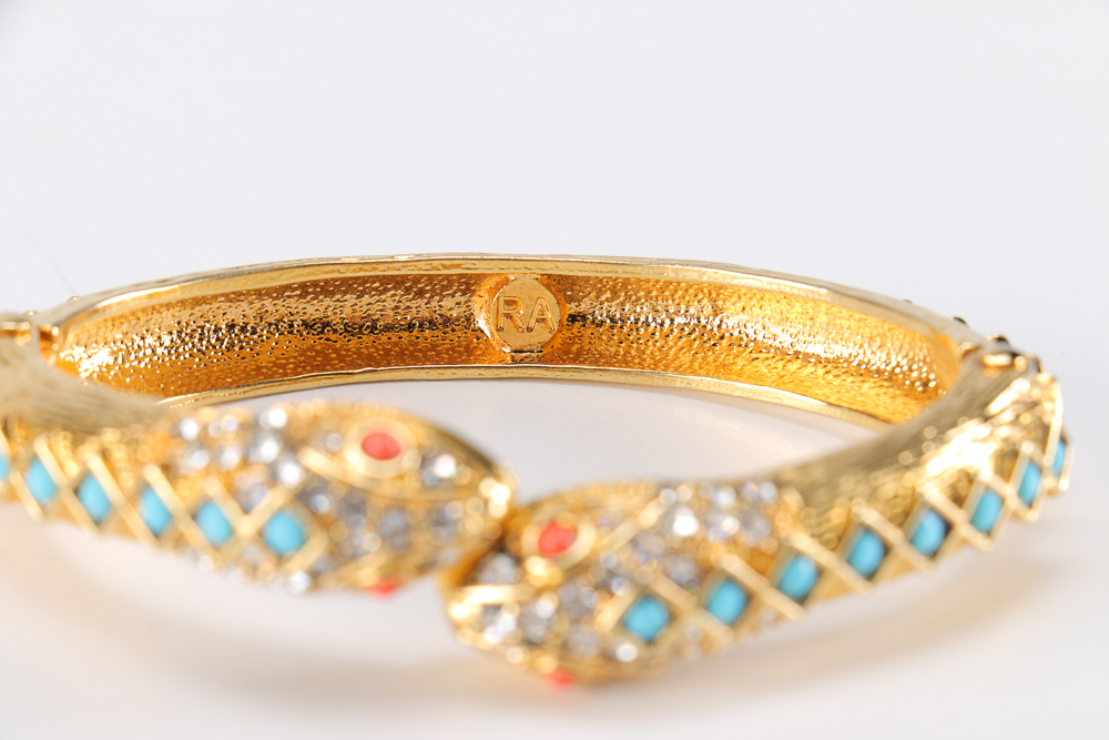 Costume Cuff Bracelet with Double-Headed Snake