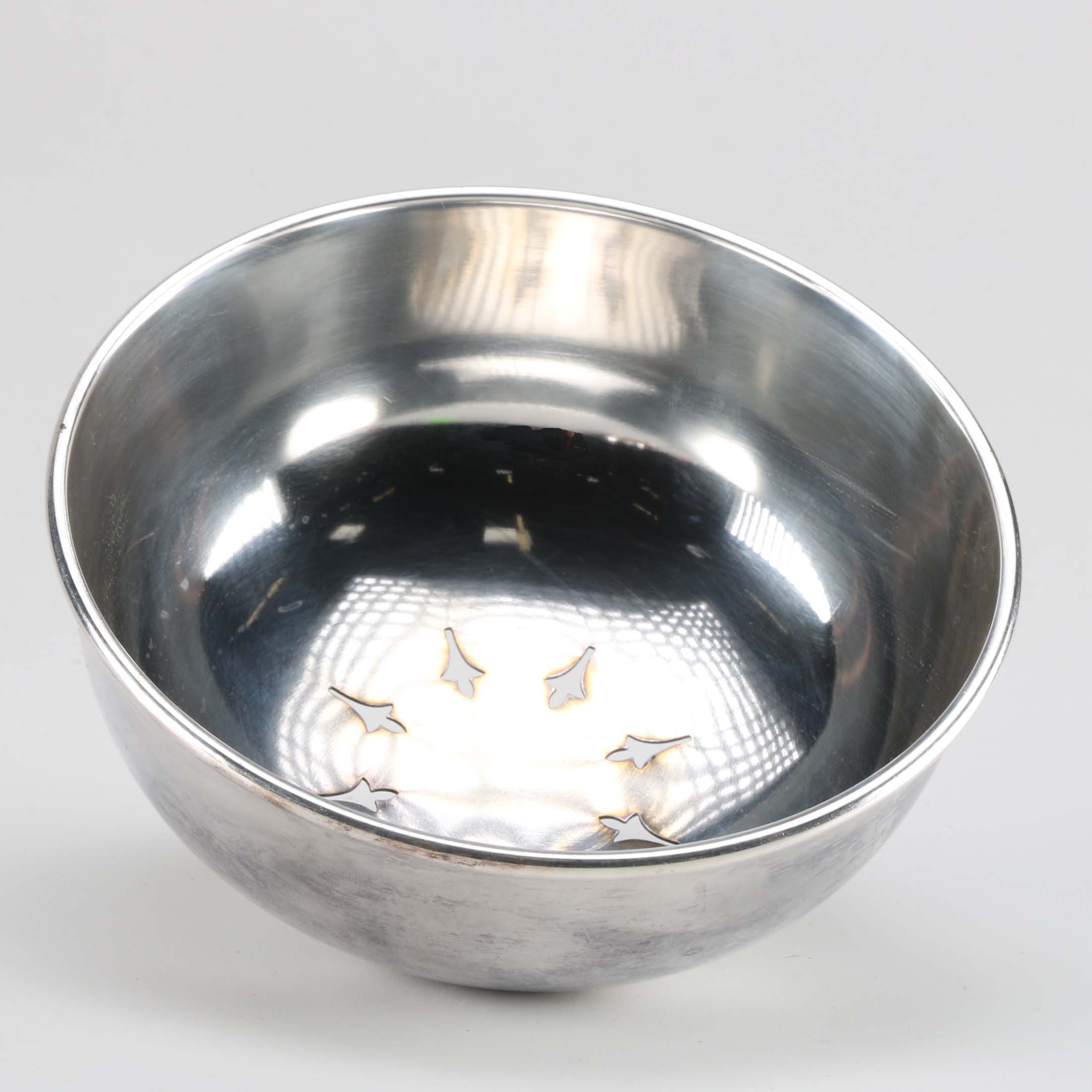 1950s Gorham Plated Silver Covered Serving Dish and Glasses