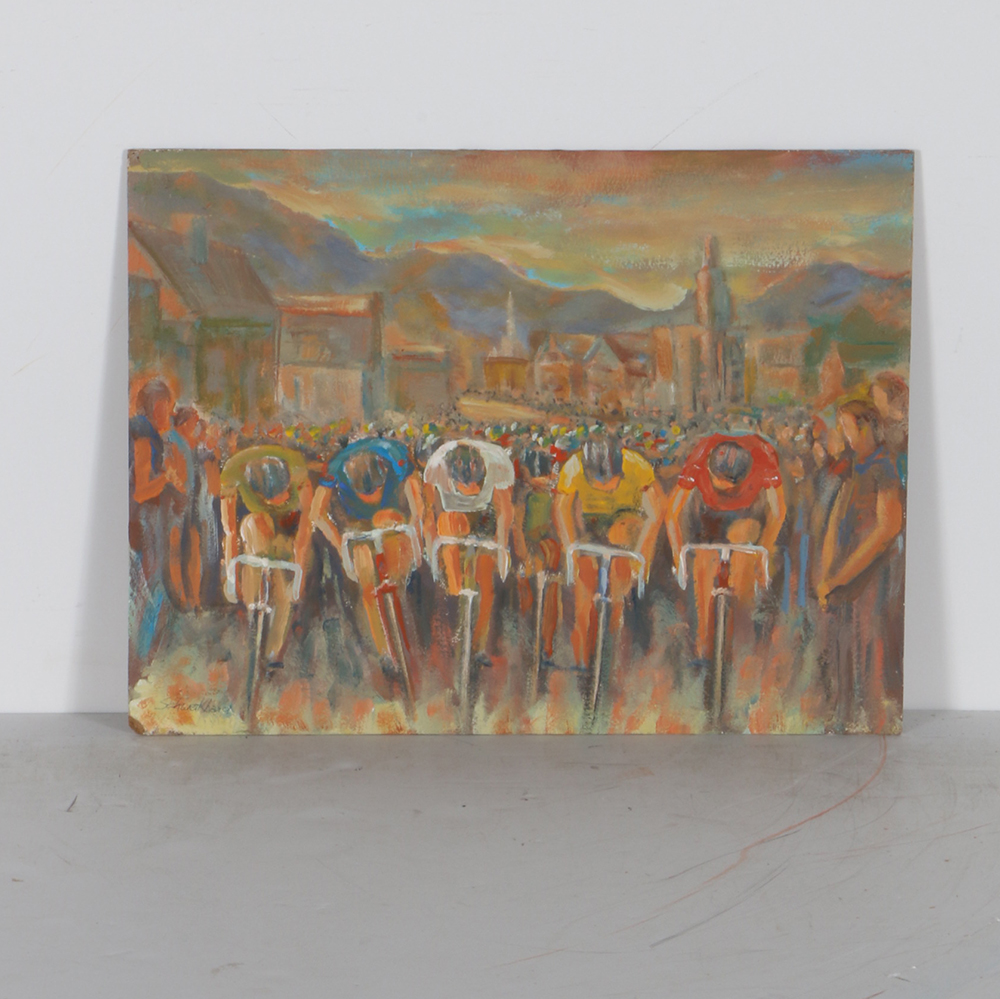 John Schweikhard Original Oil Painting "Sprint Finish"