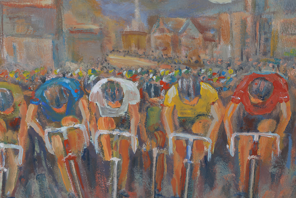 John Schweikhard Original Oil Painting "Sprint Finish"
