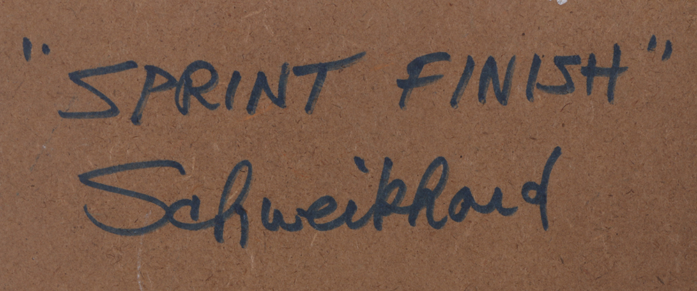 John Schweikhard Original Oil Painting "Sprint Finish"