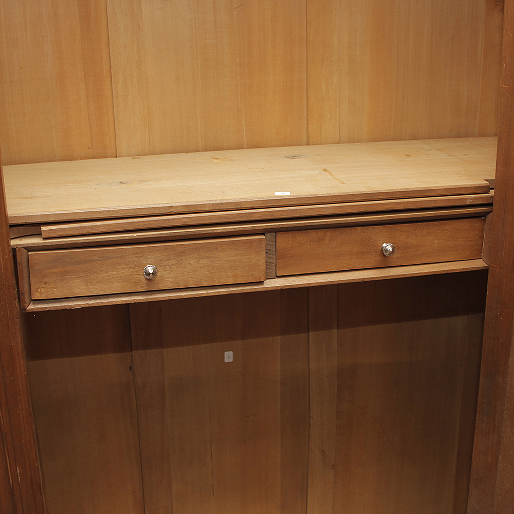 Vintage Maple Wardrobe with Mirrored Door