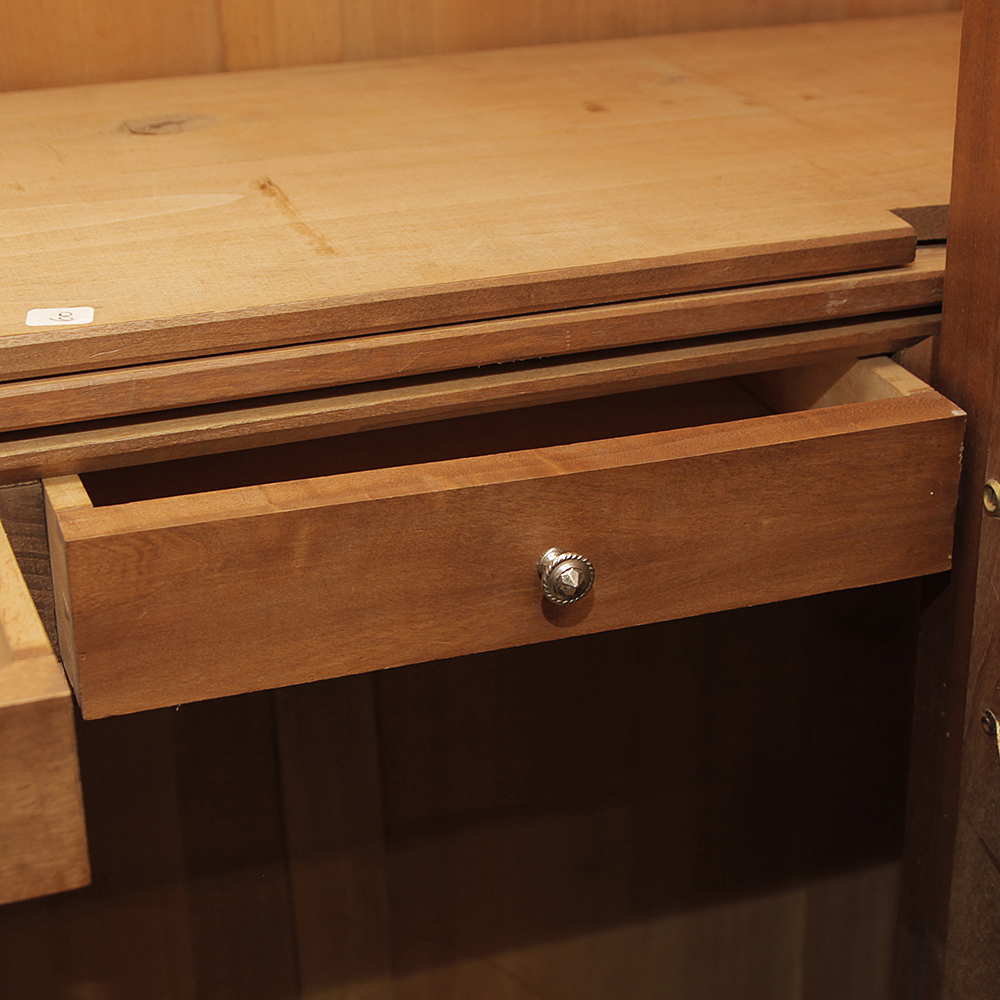 Vintage Maple Wardrobe with Mirrored Door