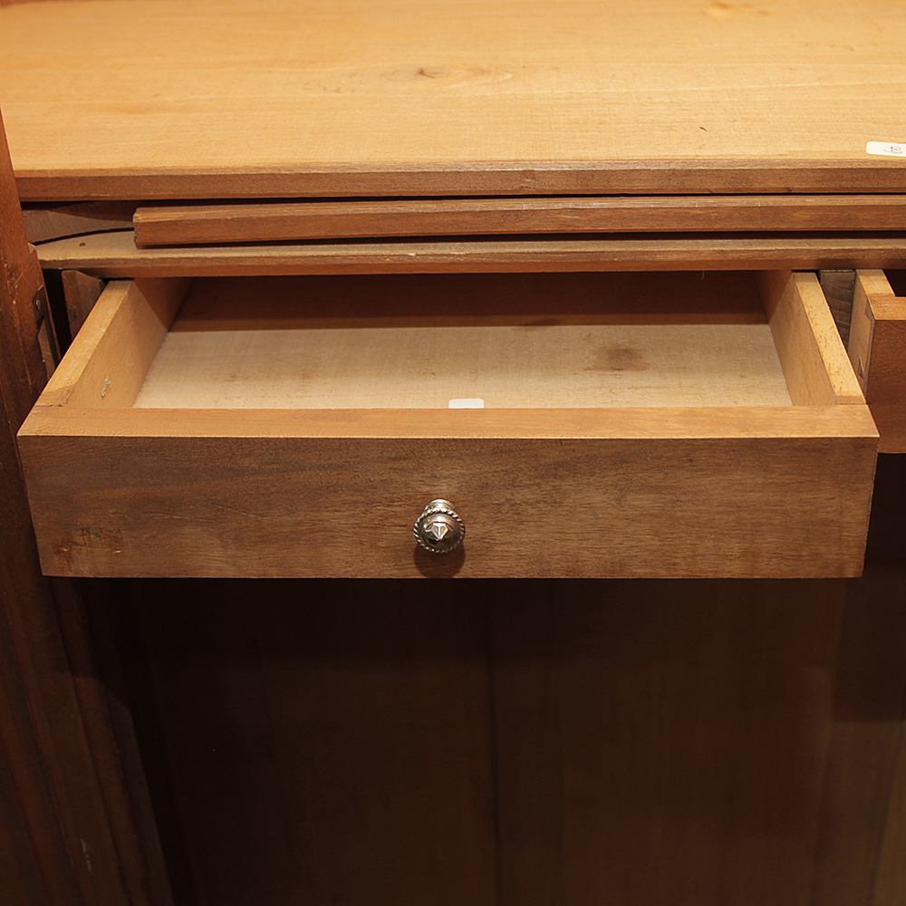 Vintage Maple Wardrobe with Mirrored Door