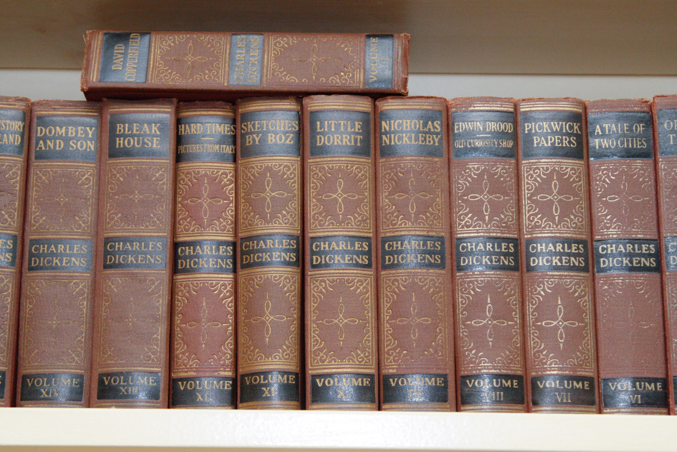 Antique Hardcover "The Works of Charles Dickens" in Twenty Volumes