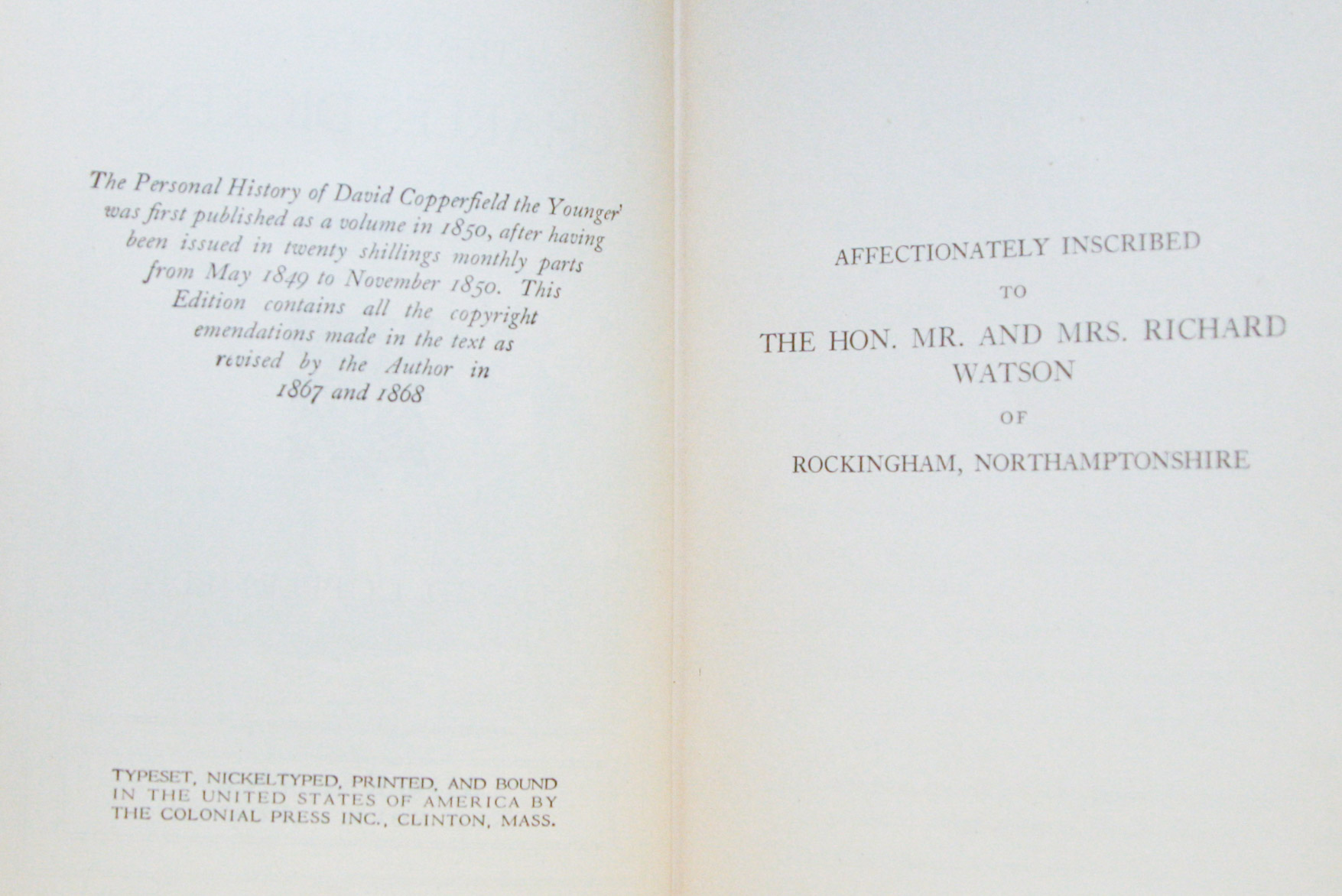 Antique Hardcover "The Works of Charles Dickens" in Twenty Volumes