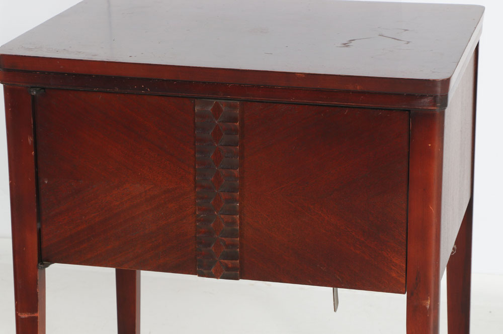 Vintage Necchi Sewing Machine and Table