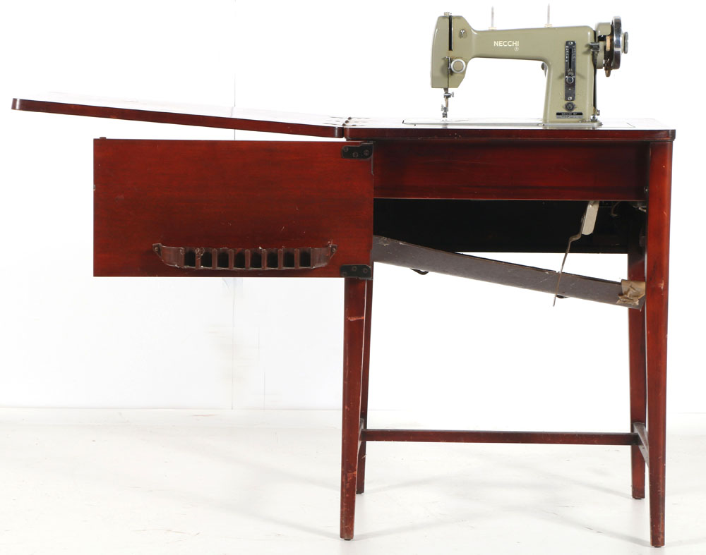 Vintage Necchi Sewing Machine and Table