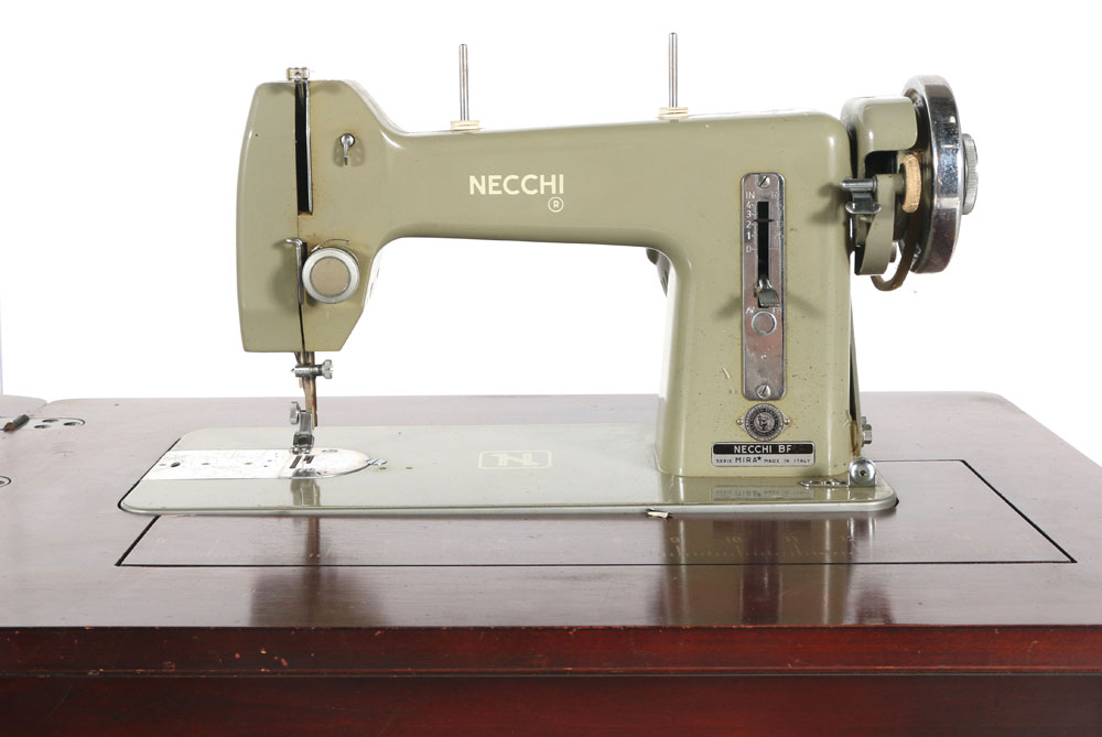 Vintage Necchi Sewing Machine and Table
