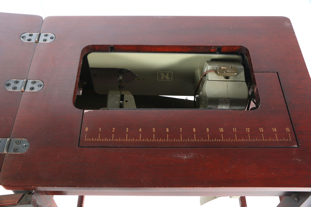 Vintage Necchi Sewing Machine and Table