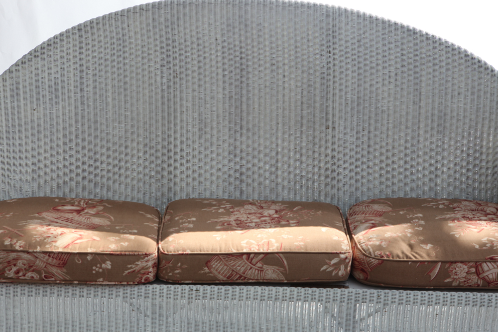 Vintage 1920s Camelback Wicker Sofa