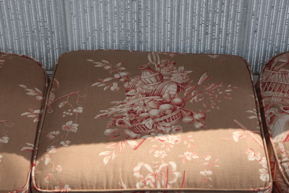 Vintage 1920s Camelback Wicker Sofa