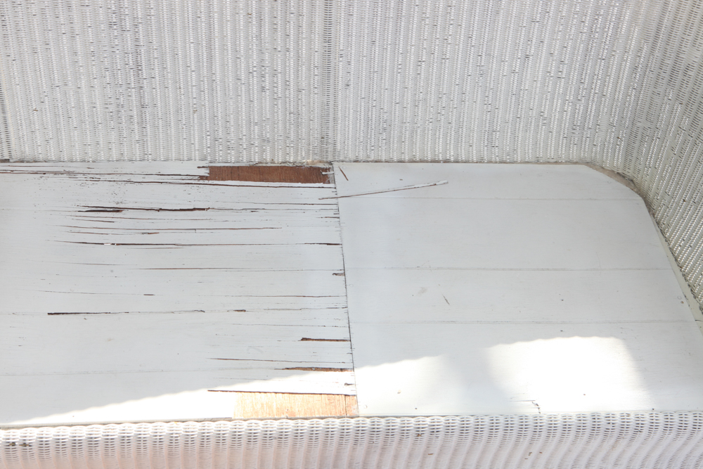 Vintage 1920s Camelback Wicker Sofa