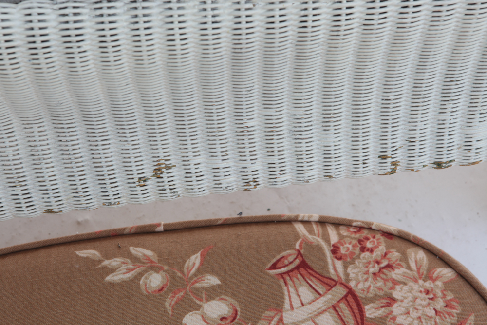 Vintage 1920s Camelback Wicker Sofa