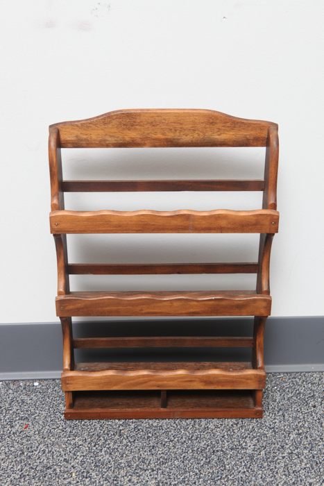 Vintage Wooden Wall Mounted Rack