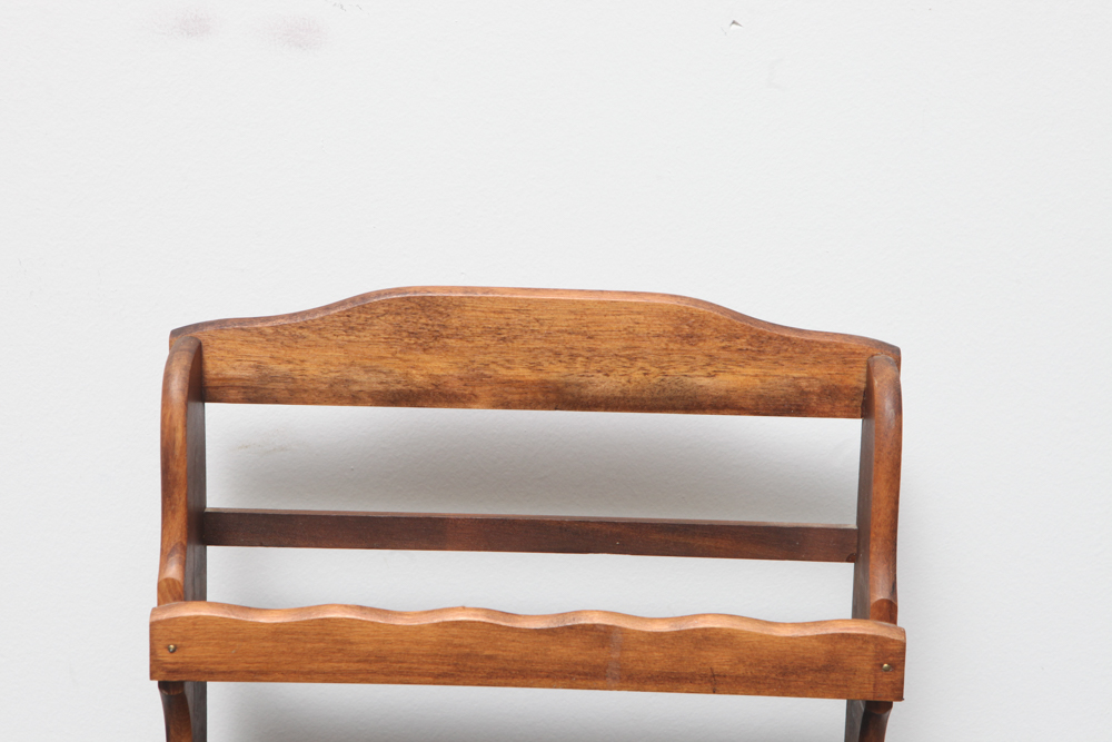 Vintage Wooden Wall Mounted Rack